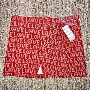 Urban Outfitters Women's Red Corduroy Love Mini Skirt NWT